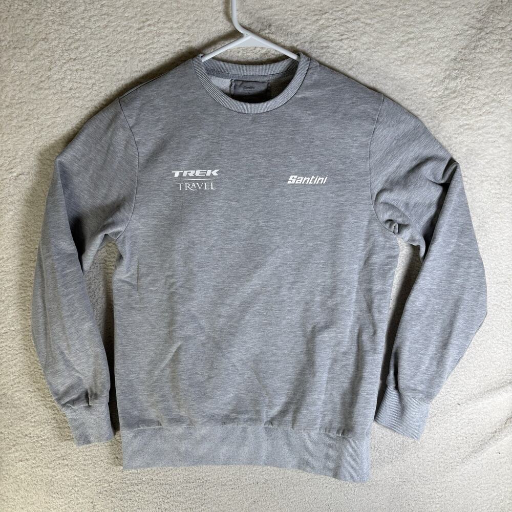 Santini Trek Travel Sweatshirt Mens Large Gray Cycling Racing (FITS MEDIUM)